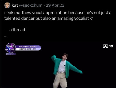SEOK MATTHEW VOCALAPPRECIATION BECAUSE HE&#39;S NOT JUST...